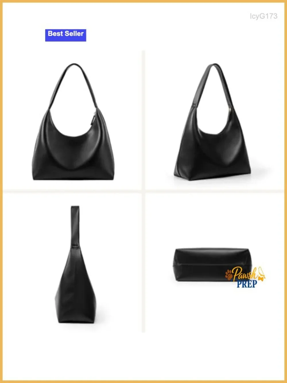 Y2K Hobo Bag Small Crescent Shoulder Purse Faux Leather